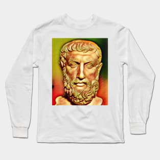 Parmenides of Elea Snowy Portrait | Parmenides of Elea Artwork 15 Long Sleeve T-Shirt